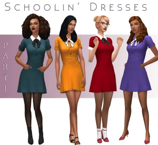 schoolin dresses sims mod 19 Sims 4 School Uniform CC + Mods