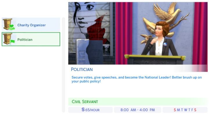 sims4 politician career Sims 4 Politician Career