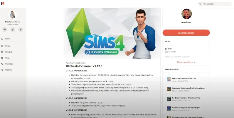 soms 4 cheat mods UI Cheats Sims 4 Extension Mod