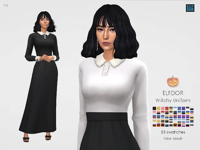 witchy school uniform sims mod 19 Sims 4 School Uniform CC + Mods