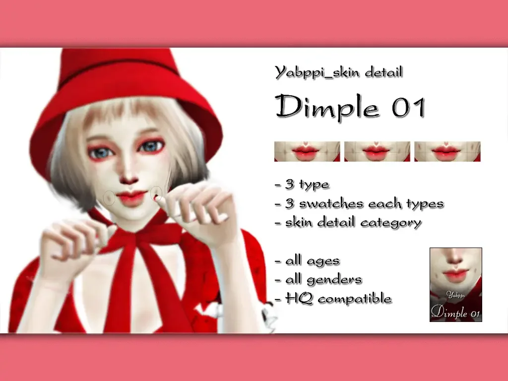 yabbpi detailed dimples sims 4 17 Sims 4 Dimples CC & Mods