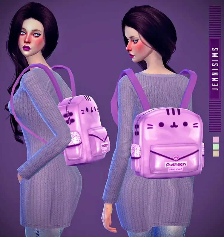 04 backpack and bow sims 4 cc 15 Kawaii Sims 4 CC & Mods