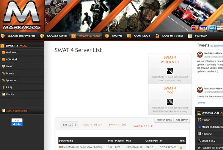 04 markmods server list swat4 12 Best SWAT 4 Mods For PC