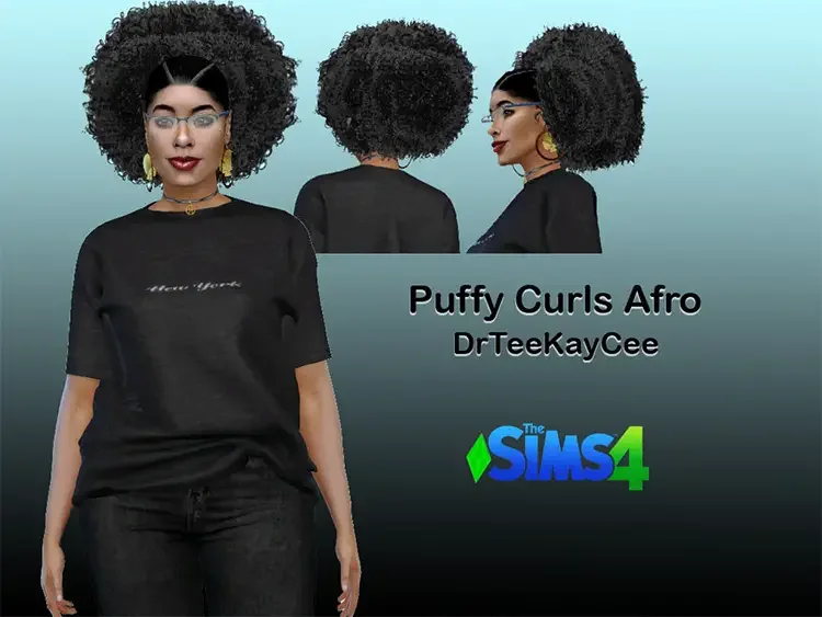04 puffy curls afro cc sims4 10 Best Sims 4 Black Hair CC
