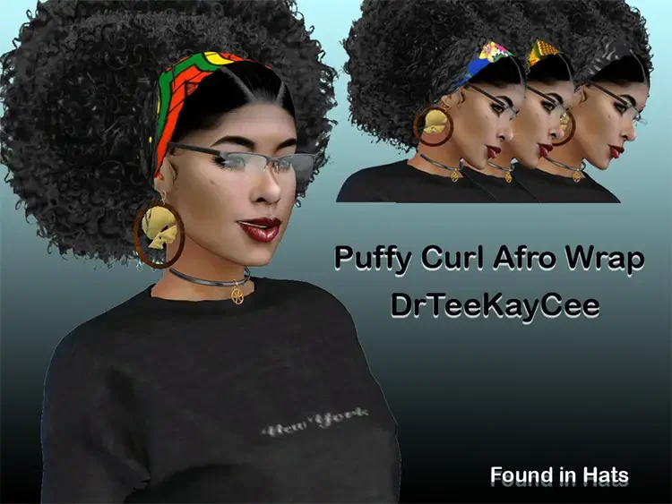06 afro wrap hair hats sims4 cc 10 Best Sims 4 Black Hair CC