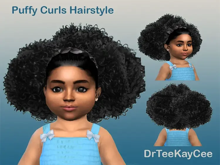 07 puffy curls hairstyle toddler cc sims4 10 Best Sims 4 Black Hair CC