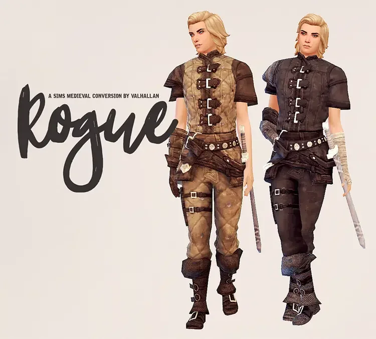 07 rogue the sims medieval outfit conversion by valhallan ts4 cc 21 Best Sims 4 Fantasy Mods & CC Pack