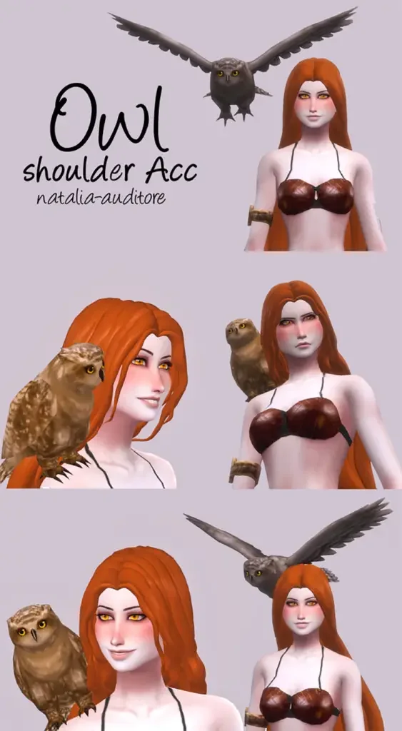 12 owl shoulder acc by natalia auditore sims 4 cc 21 Best Sims 4 Fantasy Mods & CC Pack