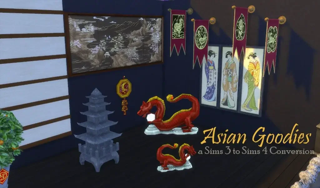 Asian Deco Goodies 29 Best Asian CC & Mods for The Sims 4