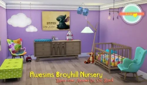 Awesims Broyhill Nursery by Loree 25 Best Sims 4 Nursery Room CC & Mods
