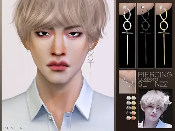 BTS Piercing Set 20 Best Sims 4 K-pop CC & Mods