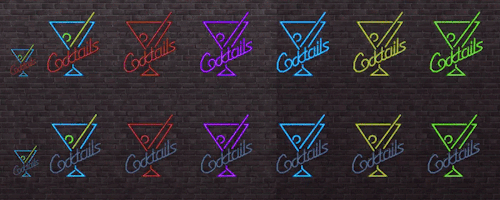 Cocktails and Beer Ambient Lights 10 Best Sims 4 Neon Lights & Neon Signs CC