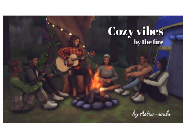 Cozy Vibes By The Fire Group Poses 25 Best Group Poses For Sims 4