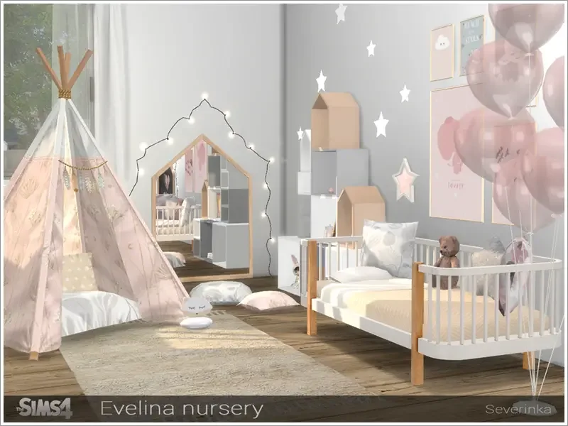 Evelina Nursery by Severinka 25 Best Sims 4 Nursery Room CC & Mods