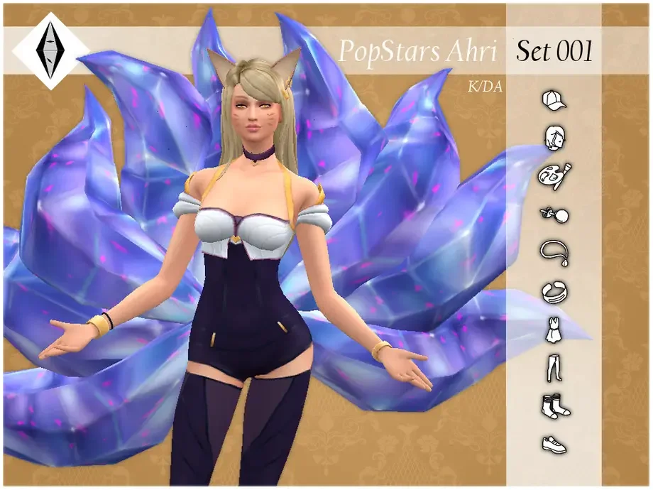 K DA PopStars Ahri – Set001 by AleNikSimmer 9 Sims 4 Tails Mods For Cats, Dragons, Foxes & More