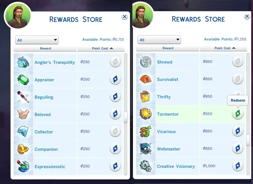MTS Shimrod101 1504712 RewardStoreTraits 38 Best Sims 4 Aspiration Mods