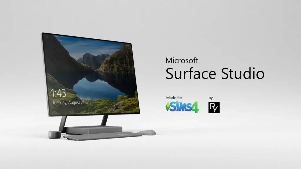 Microsoft Surface Studio With Surface Accessories 21 Sims 4 Computers Custom Content