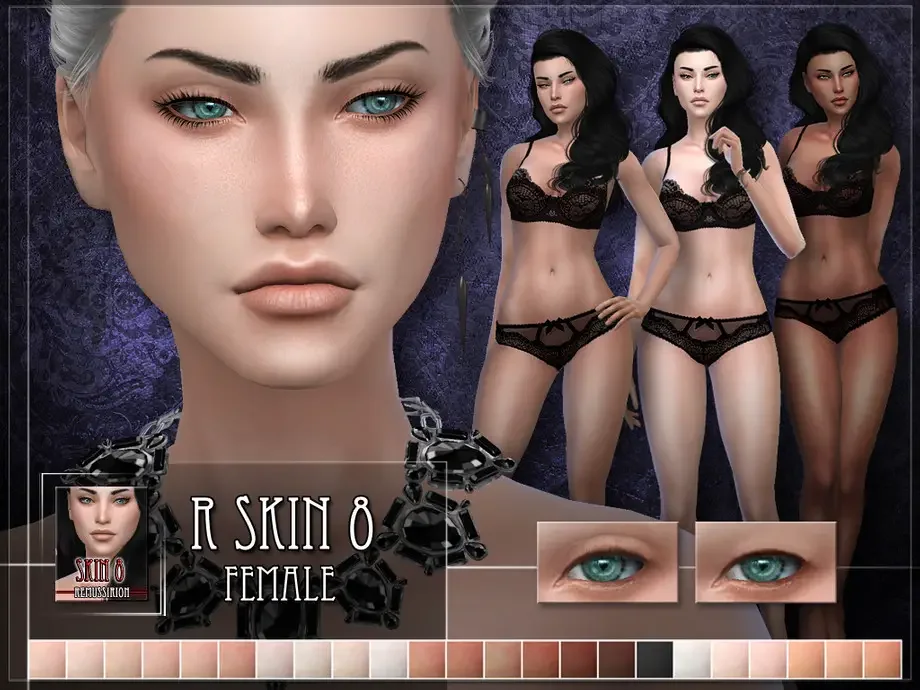 R Skin 8 – FEMALE ASIAN 1 29 Best Asian CC & Mods for The Sims 4