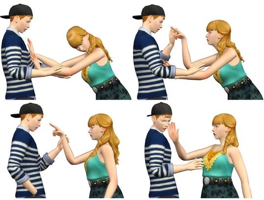 Rinvalees Angry Gang for The Sims 4 25 Best Group Poses For Sims 4