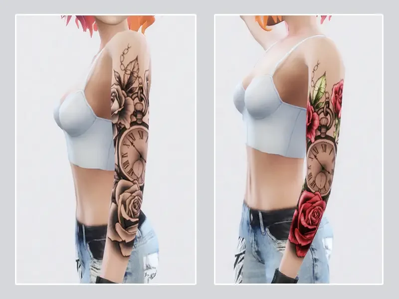 Rose Tattoo 35 Best Sims 4 Tattoos Mods & CC