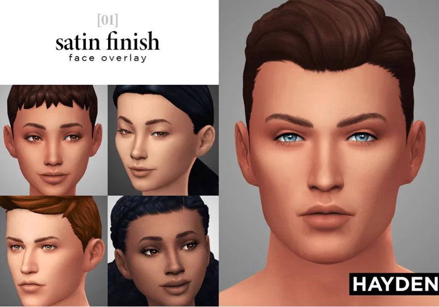 Satin Finish 33 Best Sims 4 Skin Overlay Mods & CC
