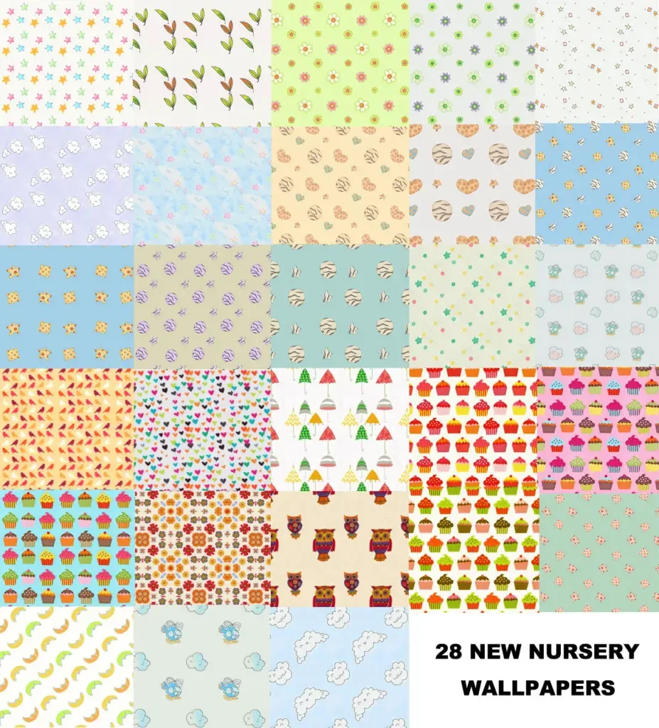 Set Of 28 New Nursery Wallpapers 25 Best Sims 4 Nursery Room CC & Mods