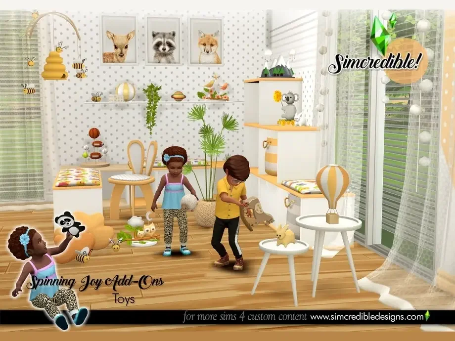 Spinning Joy Toys by SIMcredible 25 Best Sims 4 Nursery Room CC & Mods