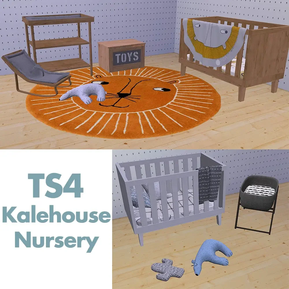 TS4 Kalehouse Nursery Recolor by Riekus13 25 Best Sims 4 Nursery Room CC & Mods