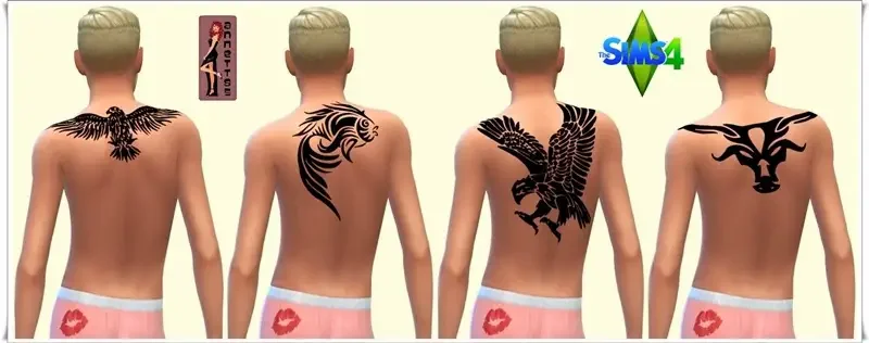 TattooMenTiere1 horz 35 Best Sims 4 Tattoos Mods & CC