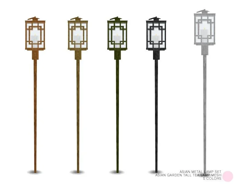asian garden tall tea lamp mesh 29 Best Asian CC & Mods for The Sims 4