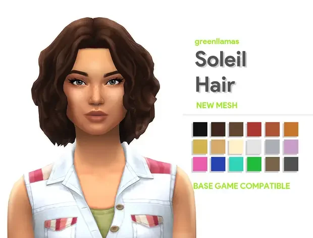 soleil 20 Sims 4 Short Female Hairstyles CC & Mods
