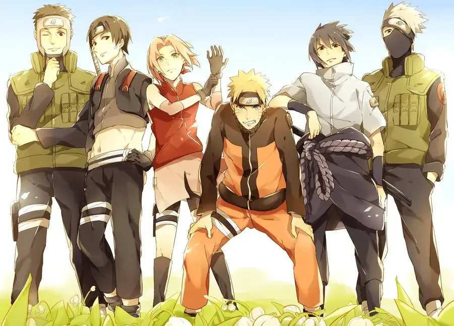 team 7 group photo q0ktelu434llkfna How Tall Are the Naruto Characters?