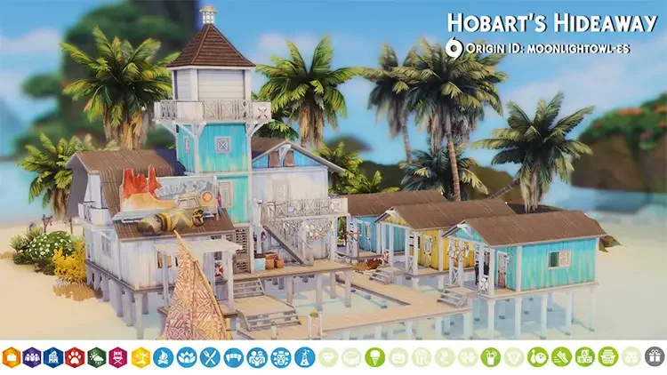 01 hobarts hideaway by moonlightowles sims 4 cc 15 Best Sims 4 Beach House Lots CC & Mods
