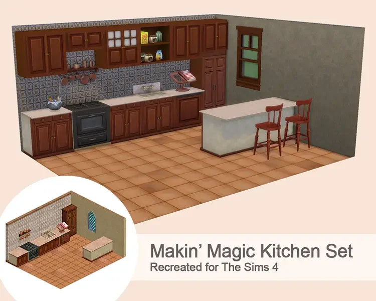 02 makin magic kitchen set ts4 cc 21 Best Sims 4 Cottagecore CC
