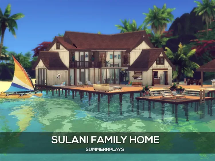 03 sulani family home by summerr plays ts4 cc 15 Best Sims 4 Beach House Lots CC & Mods