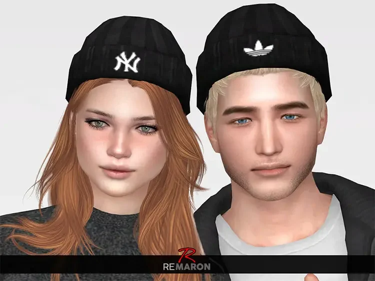 04 branded beanies collection male female sims4 9 Best Sims 4 Beanies CC (Guys & Girls)