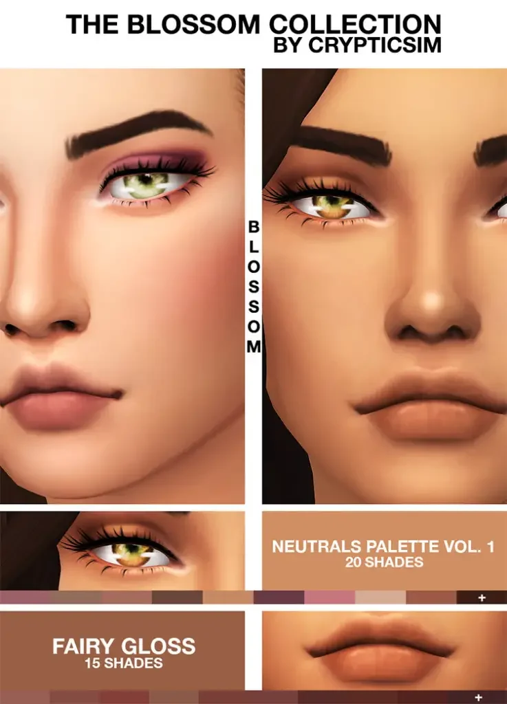 04 the blossom collection sims 4 cc pack 25 Best Sims 4 Makeup CC Packs & Mods