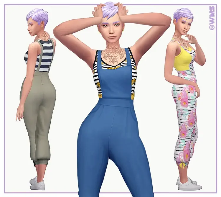05 jamie overalls v1 cc sims4 15 Best Sims 4 Maternity Clothes CC & Mods
