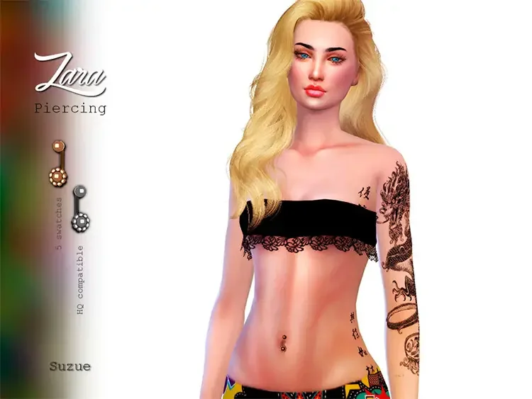 06 zara belly piercing mod sims4 cc 10 Sims 4 Belly Rings & Belly Button Piercings CC