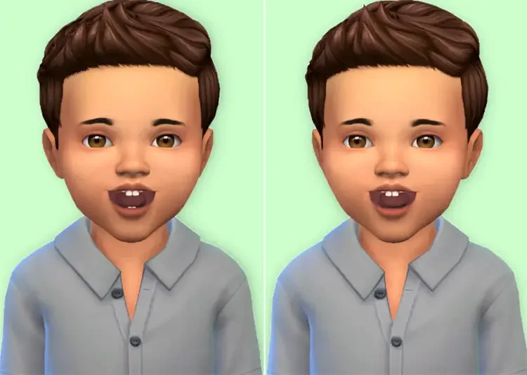 07 toddler teeth sims 4 cc screenshot 18 Best Sims 4 Custom Teeth Mods & CC Packs