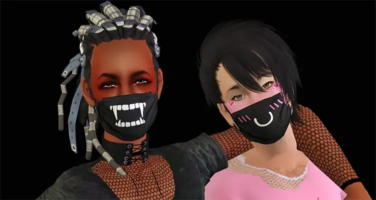 09 black art face masks sims4 cc 15 Best Sims 4 Face Mask CC
