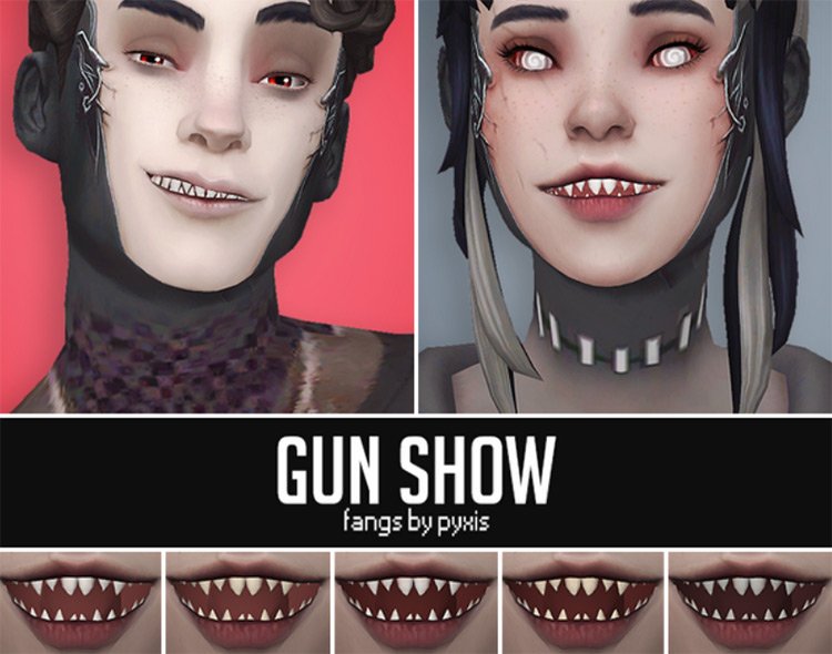 10 gun show fangs sims 4 cc 18 Best Sims 4 Custom Teeth Mods & CC Packs