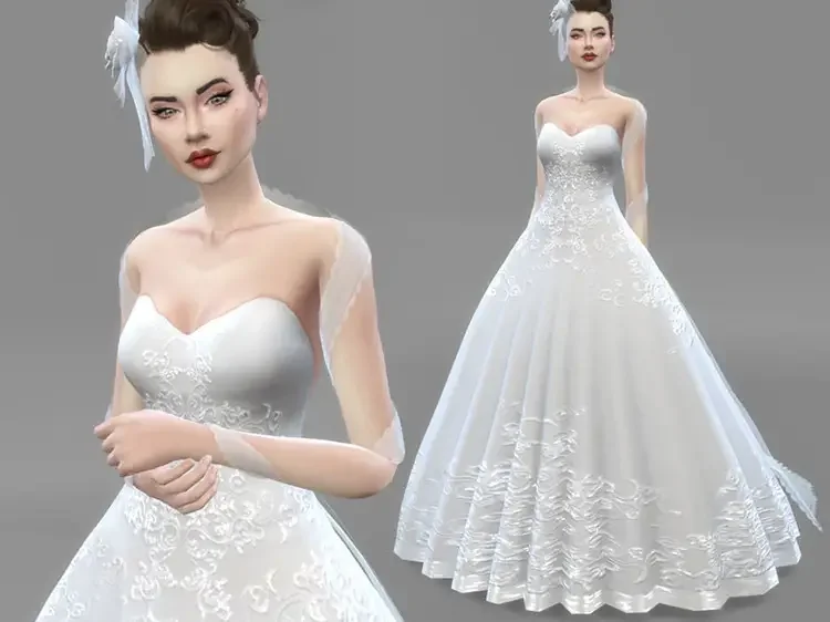 10 wedding set hat rosa sims 4 cc screenshot 10 Best Sims 4 Wedding Veils CC & Mods