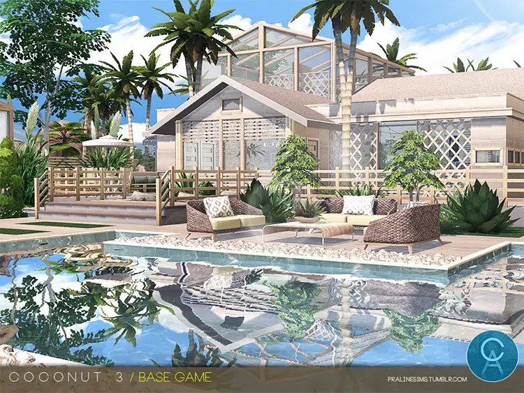 11 coconut home sims4 mod nocc 50 Best Sims 4 Houses & Lot Mods 
