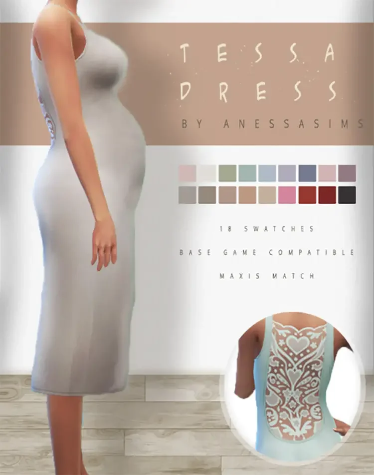 12 tessa dress sims 4 cc 15 Best Sims 4 Maternity Clothes CC & Mods