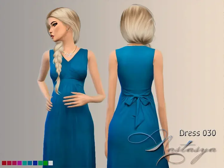13 dress maternity sleeveless maxi cc sims4 15 Best Sims 4 Maternity Clothes CC & Mods