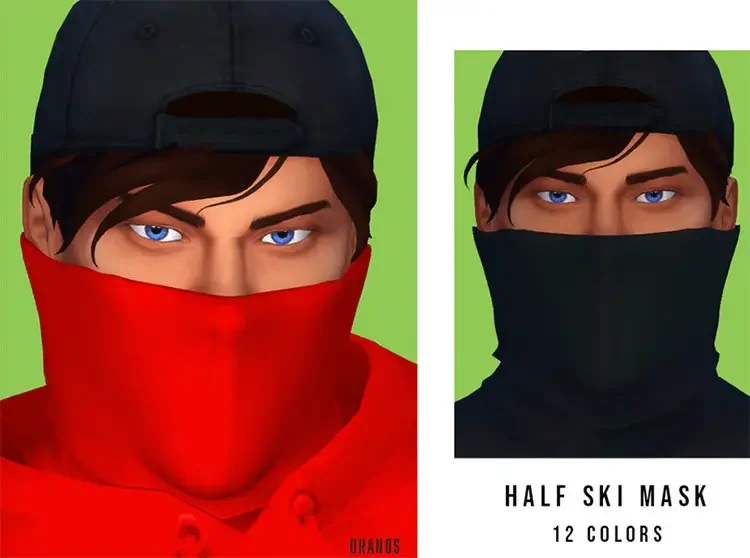 13 half ski mask sims4 cc 15 Best Sims 4 Face Mask CC