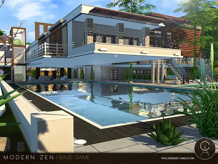 13 modern zen sims4 cc 50 Best Sims 4 Houses & Lot Mods 