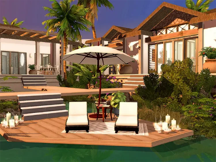 14 caribbean villa by sarina sims ts4 cc 15 Best Sims 4 Beach House Lots CC & Mods