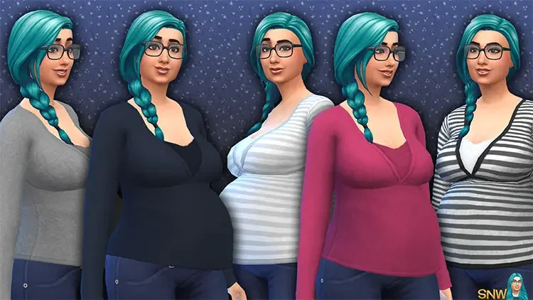14 maternity basic tops sims 4 cc 15 Best Sims 4 Maternity Clothes CC & Mods